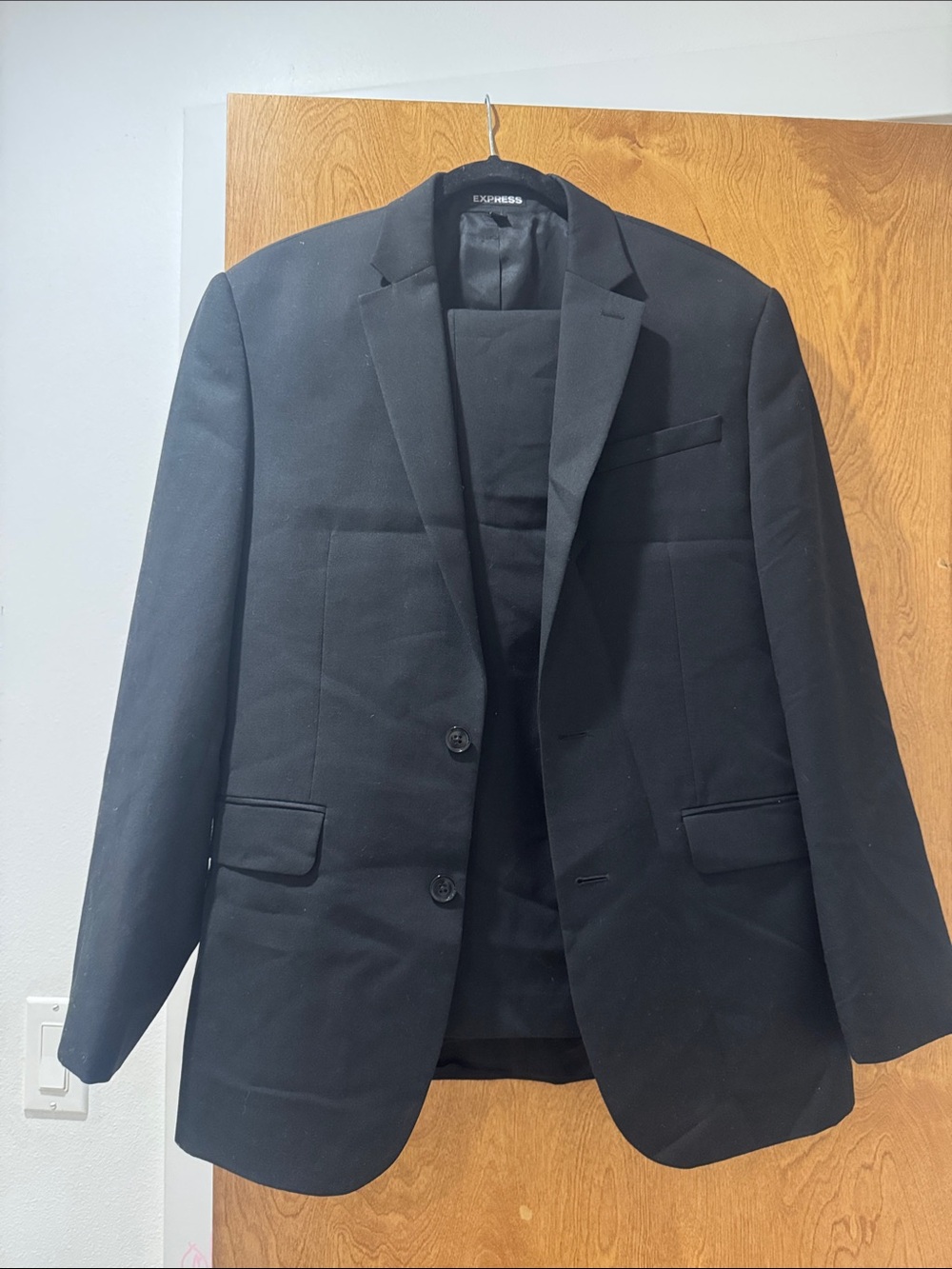 Express Black Men's Two-Button Suit Blazer and pants
